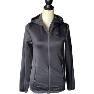 Paskho Black Thick Full Zip Hi/Low Scuba Hoodie w/Fleece Lining (Size: XS)